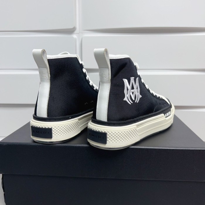 Amiri* Appliquéd Leather and Canvas Sneakers