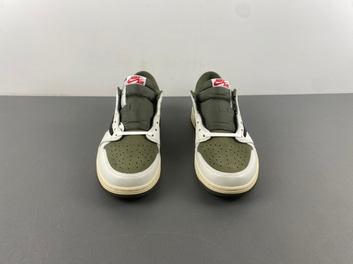 travis scott x air jordan 1 low og medium olive dm7866-200