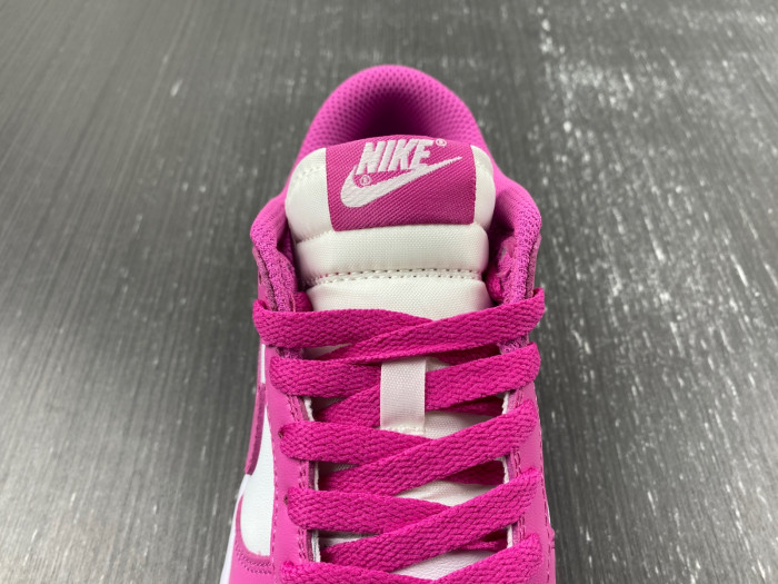 nike dunk low active fuchsia pink white gs fj0704-100