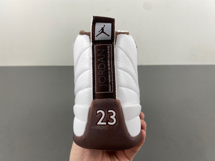 solefly x air jordan 12 "white/baroque brown" fz5026-100
