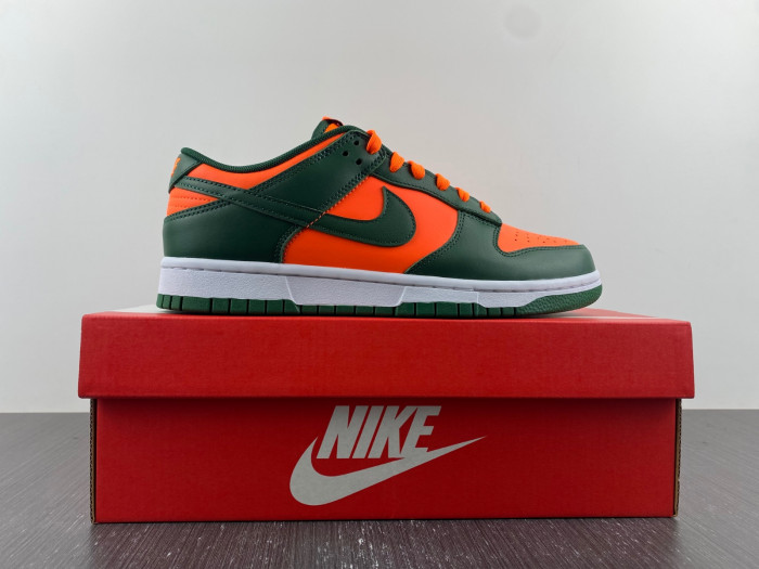 nike dunk low "miami hurricanes" dd1391-300