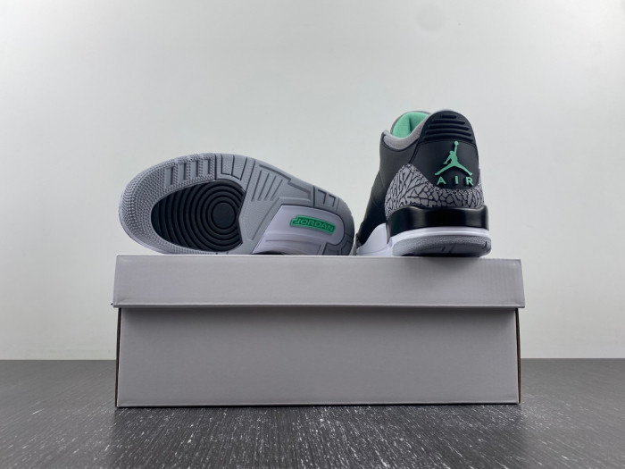 air jordan 3 "black/green glow" ct8532-031
