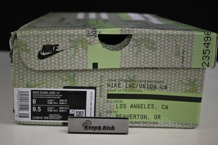 union x nike dunk low “court purple” dj9649-401