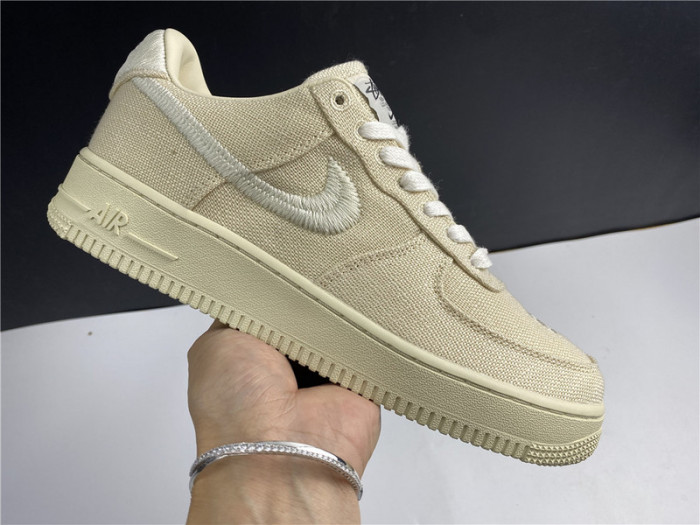 stussy nike air force 1 fossil cz9084-200