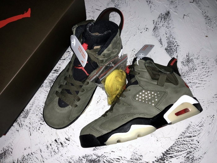 travis scott air jordan 6 medium olive cn1084-200