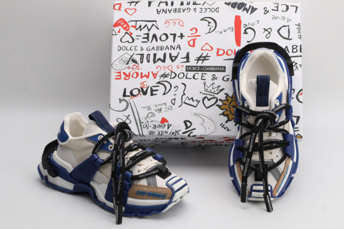 mixed-material space sneakers