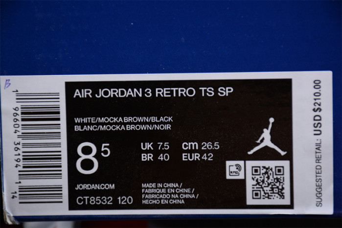 travis scott x nike air jordan 3 “tan brown”