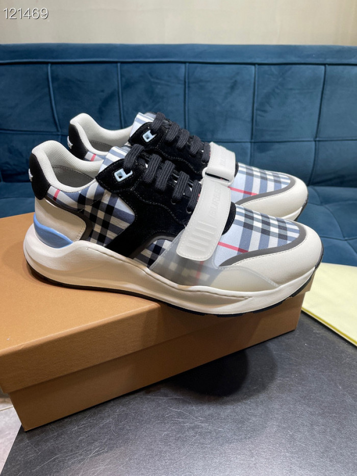 Bur*berry Vintage Check, Leather and Mesh Sneakers