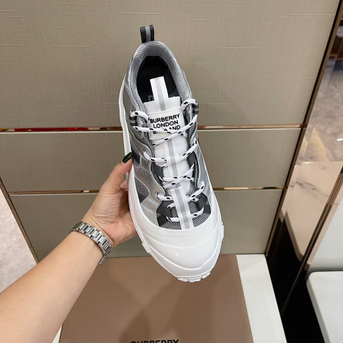 Bur*berry Check Cotton Arthur Sneakers