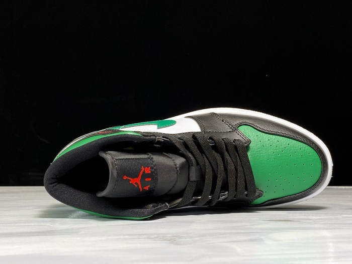 air jordan 1 mid black green white 554724-067