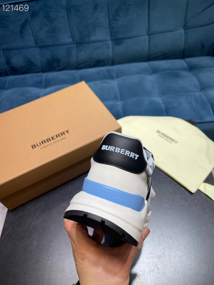 Bur*berry Vintage Check, Leather and Mesh Sneakers