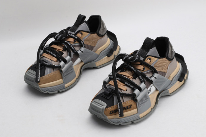 mixed-material space sneakers