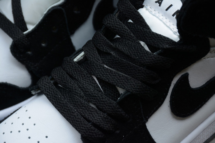 Air Jordan 1 Mid GS Panda White Black Teal Tint KID-BQ6931-103