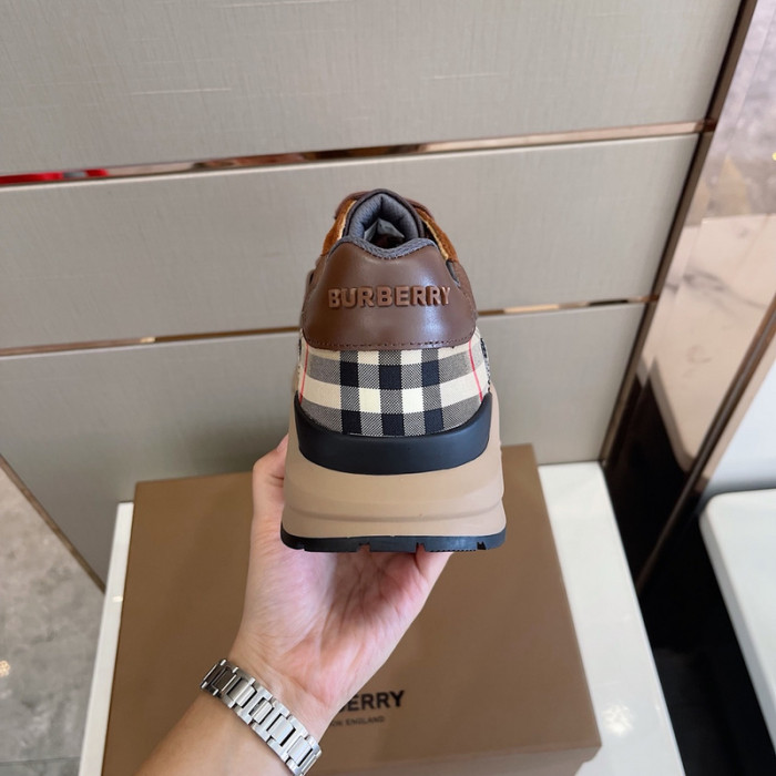 Bur*berry Vintage Check, Leather and Mesh Sneakers