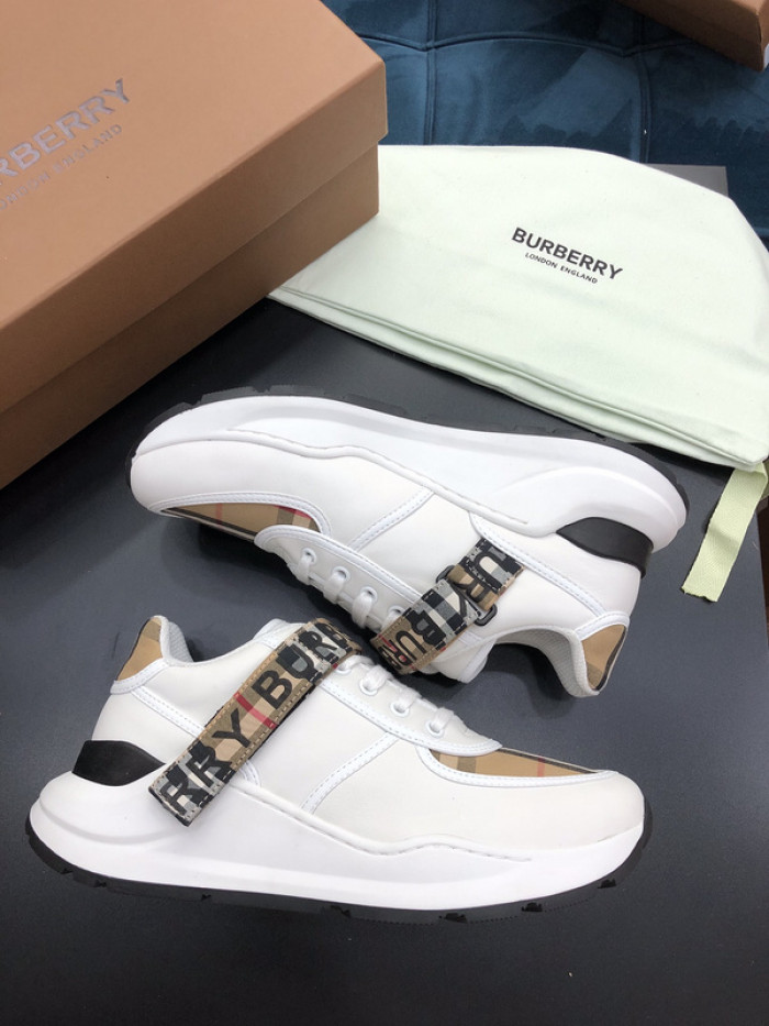 Bur*berry Vintage Check, Leather and Mesh Sneakers