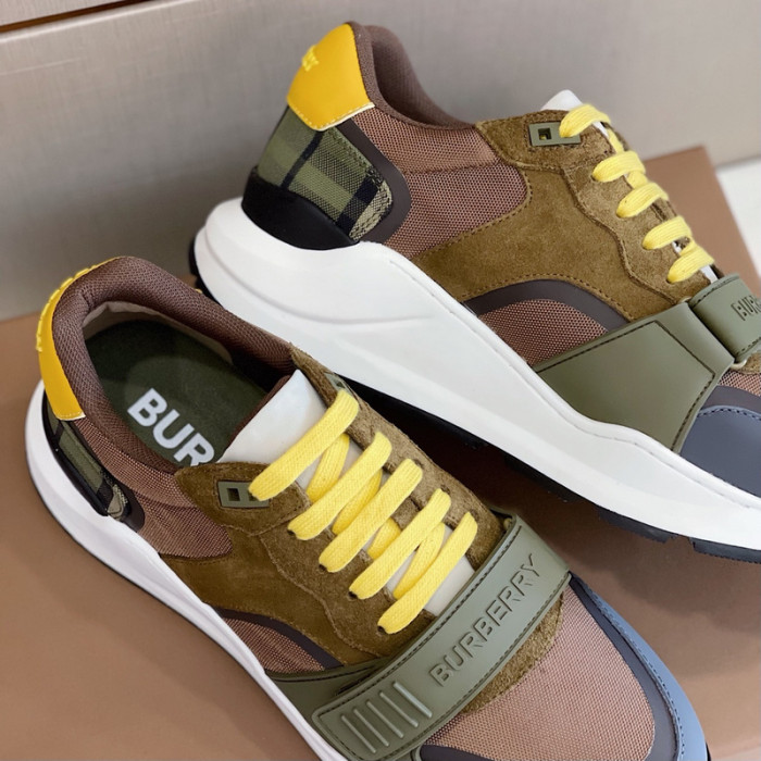Bur*berry Vintage Check, Leather and Mesh Sneakers