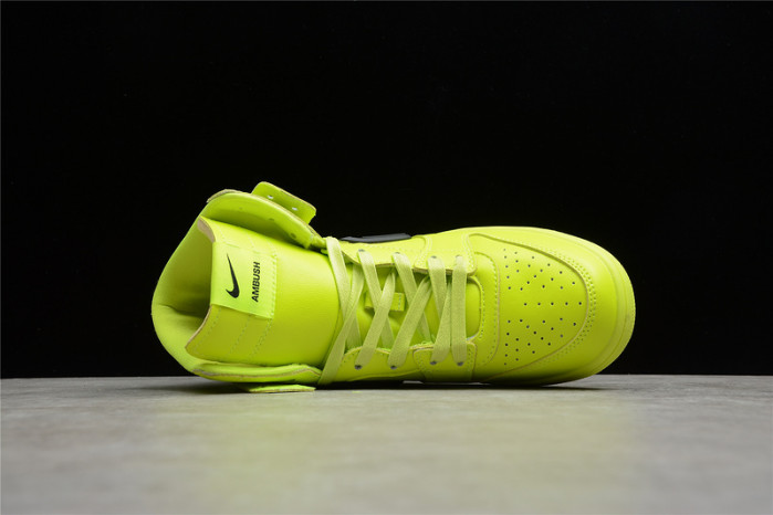 ambush x nike dunk high flash lime cu7544-300