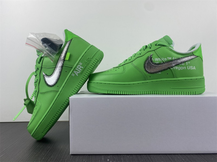 off-white x nike air force 1 low green dx1419-300