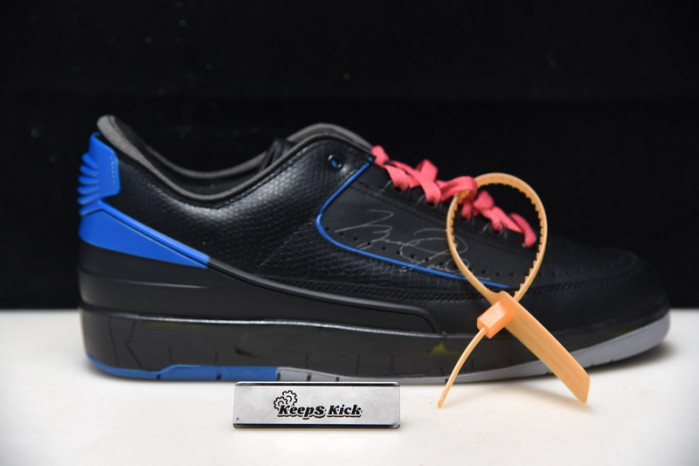 off white air jordan 2 black blue dj4375-004
