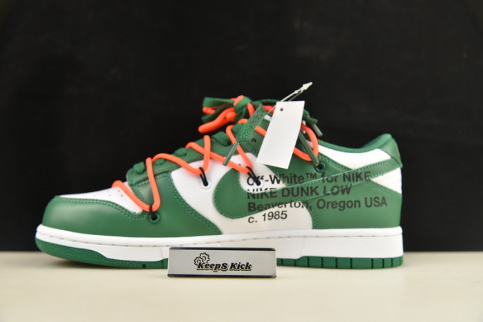 off white nike dunk low pine green ct0856-100
