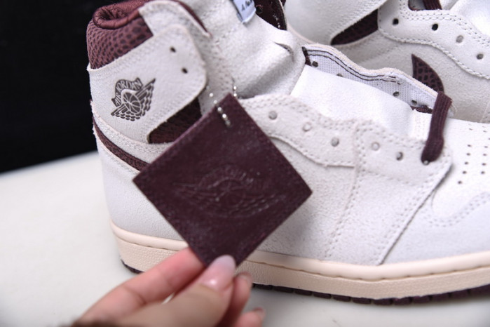 a ma maniere x nike air jordan 1 high og sail burgundy crush do7097-100