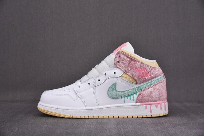 air jordan 1 mid se gs ''ice cream'' dd1666-100